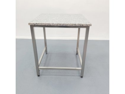 Nerezový stůl s žulovou deskou 90x80x80 cm
