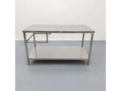 Nerezový stůl s policí 150x80x85cm