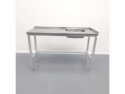 Nerezový stůl s dřezem  150x60x96 cm