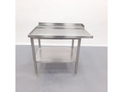Nerezový stůl k myčce výstupní levý 102x80x88 cm