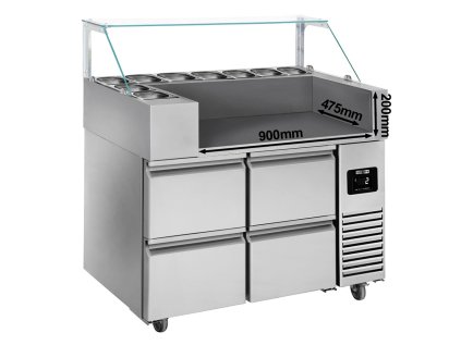 All in One vozík 1,21 x 0,7 m - se 4 zásuvkami 1/2 - vč hot dog grilu