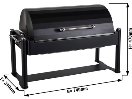Chafing mísa - GN 1/1 - s krytem - černá