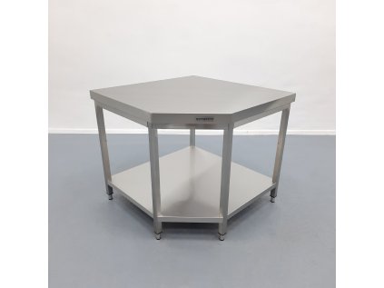 Nerezový pracovní stůl rohový - 1,0 x 0,7 m