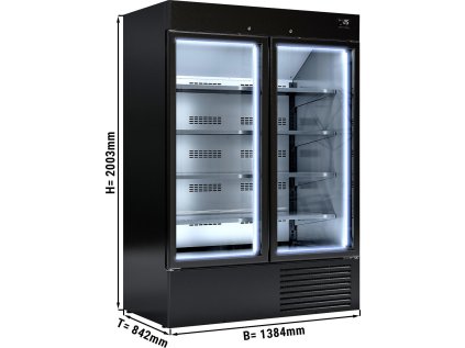 Nápojová chladnička - 1310 litrov - Čierna