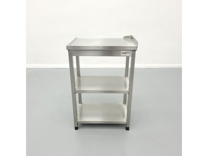 Nerezový stolek s dvěma policemi 54x40x80 cm