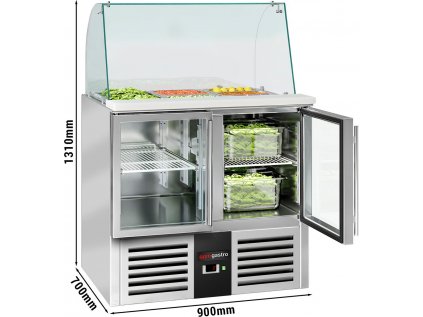 Saladeta PREMIUM - 0,9 x 0,7 - s dvoma sklenenými dverami