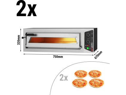 (2 kusy) pec na pizzu 4+4x 25 cm