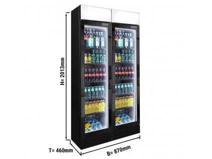 (2 kusy) lednice na nápoje - 290 litrů (celkem) - černá
