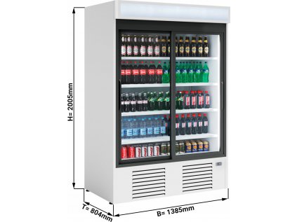 Nápojová chladnička - 1310 litrov - biela