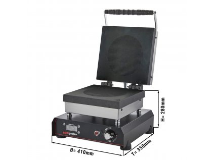 Waffle iron - Single - Digital - 1.2 kW - Shape: Ice cream cone