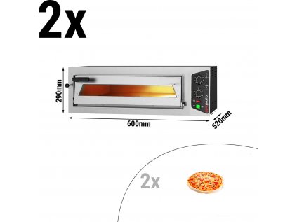 (2 kusy) Pizza pec 1+1x 35 cm