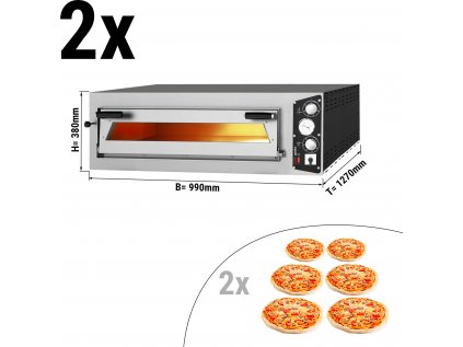 (2 kusy) Pizza pec 6+6x 35 cm - hluboká