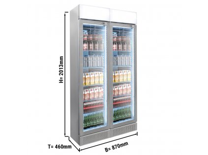 (2 kusy) lednice na nápoje - 290 litrů (celkem) - šedá