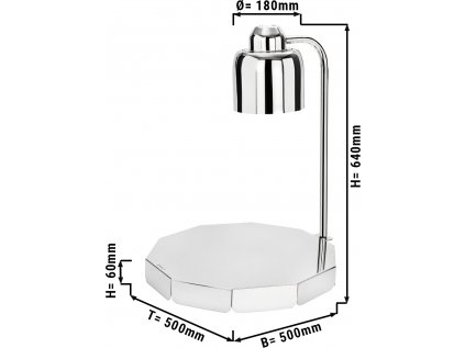 Bufetová tepelná lampa - kulatá