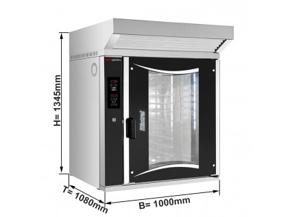 Pekařská plynová konvekční trouba - digitální - 10x EN 60x40 - vč. digestoře