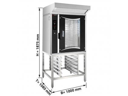 Pekářská plynová pec - digitální - 10x EN 60x40 - vč. digestoře