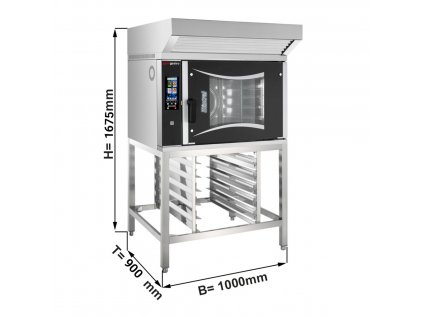 Elektrická teplovzdušná pec - 6x EN 60 x 40 cm - vrátane digestora a podstavby