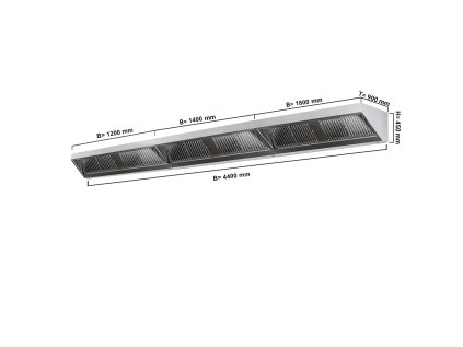 Digestor 4,4 m - s filtrom a lampou