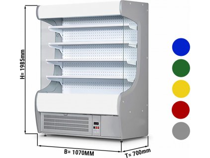 Prístenná chladená polica - 1,0 x 0,7 m - so 4 policami
