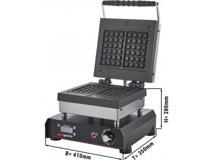 Waffle iron - Single - Digital - 1.2 kW - Shape: 2 Brussels waffles