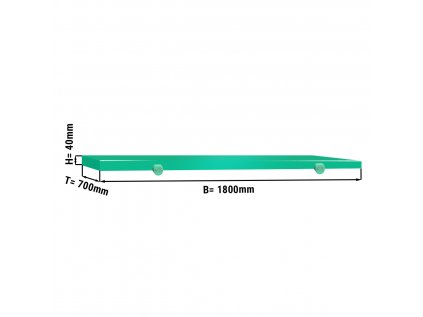 Krájecí deska na řeznický stůl - 180 x 70 cm - Zelená