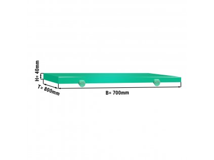 Krájacia doska na mäsiarsky stôl - 70 x 80 cm - Zelená