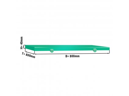 Krájecí deska na řeznický stůl - 80 x 80 cm - Zelená