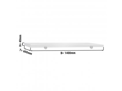 Cutting board for work table  - 1400x600mm - White