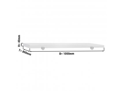 Krájecí deska na řeznický stůl - 100 x 80 cm - bílá