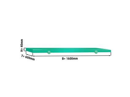 Krájecí deska na řeznický stůl - 160 x 60 cm - Zelená