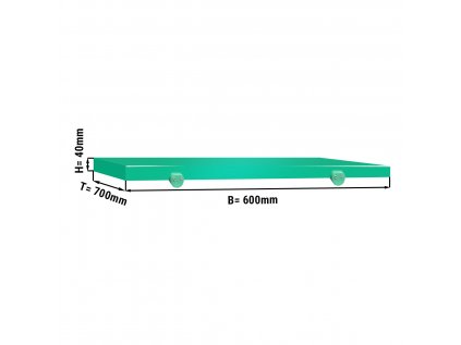 Krájecí deska na řeznický stůl - 60 x 70 cm - Zelená