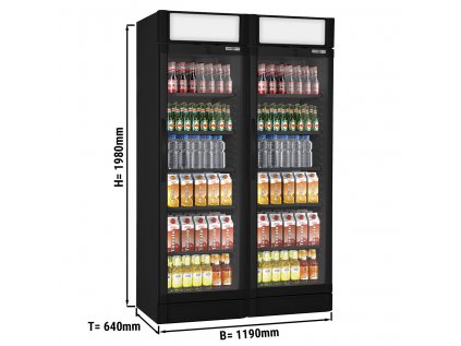 (2 ks) Nápojová chladnička - 694 litrov (celkom) - čierna