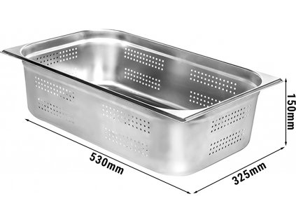 Perforovaná gastronádoba 1/1 GN - hĺbka: 150 mm