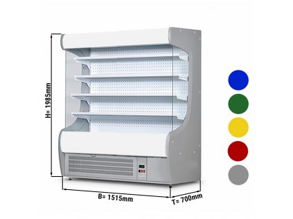 Prístenná chladiaca vitrína - 1,5 x 0,7 m - so 4 policami