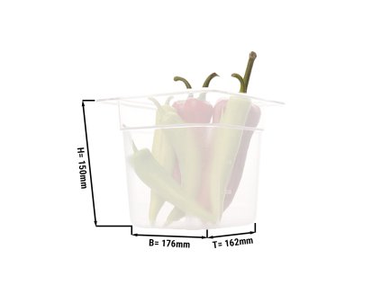Polypropylenová GN nádoba 1/6 - mléčná - hloubka 150mm