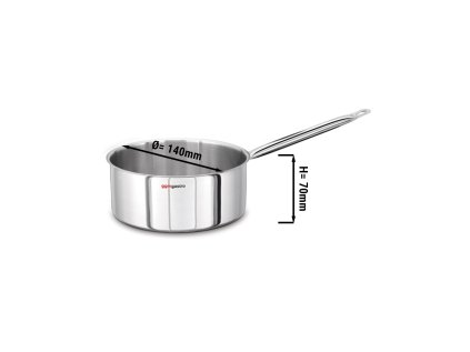 Hrnec s rukojetí - Ø 140 mm - výška: 70 mm