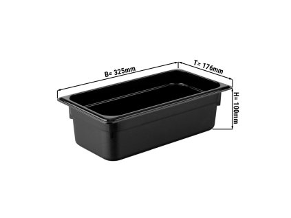 Polykarbonátová GN nádoba 1/3 - Čierna - Hĺbka 100mm