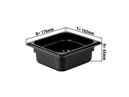 Polykarbonátová GN nádoba 1/6 - Čierna - Hĺbka 65mm