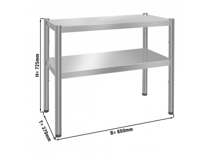 Horná polica PREMIUM 0,8 m - s 2 úrovňami s výškou 0,7 m