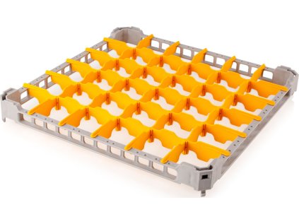 Nástavec pro koš na sklo  - 500 x 500 mm - s 36 přihrádkami