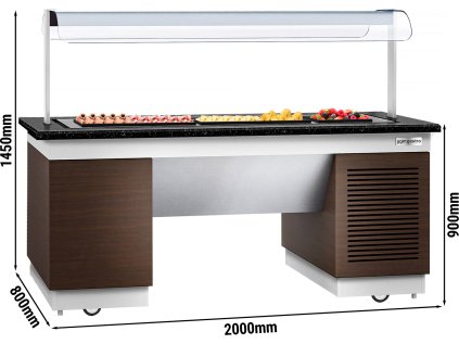 Chladicí deska - 2,0 x 0,8 m - vyrobena z nerezové oceli