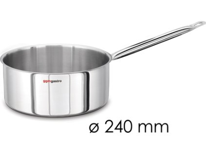 Hrnec s rukojetí (mělký) - Ø 240 mm - výška 105 mm
