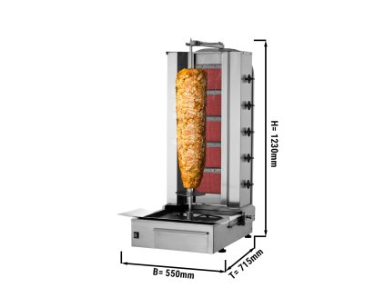Kebab gril 5 hořáků do 80 kg