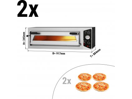 (2 kusy) pec na pizzu 4+4x 30 cm