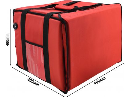 WarmBag/ Pizzabag PRO - 35 x 35 x 35 cm - elektricky vyhrievateľný - červený