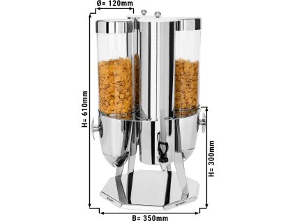Dávkovač müsli - se 2 nádobami - otočný
