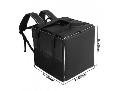 Doručovací batoh PRO - 40 x 40 x 40 cm - elektricky vyhrievaný - čierny