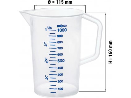 Odměrka - 1 litr - se stupnicí 100 ml