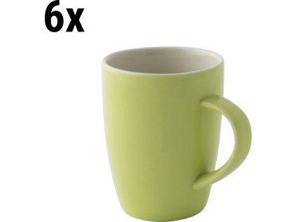 (6 kusů) COLORS - hrnek na kávu - 18 cl - Limetka