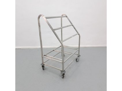 Nerezový vozík na příbory / tácy 123x90x63 cm